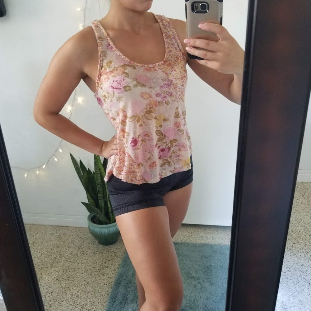 Shear Floral Tank